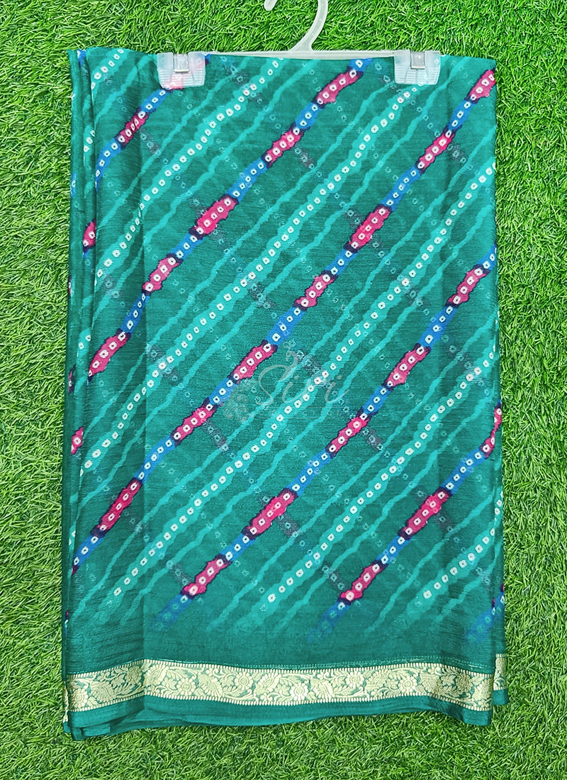 Latest Printed Chiffon Saree with Self Border