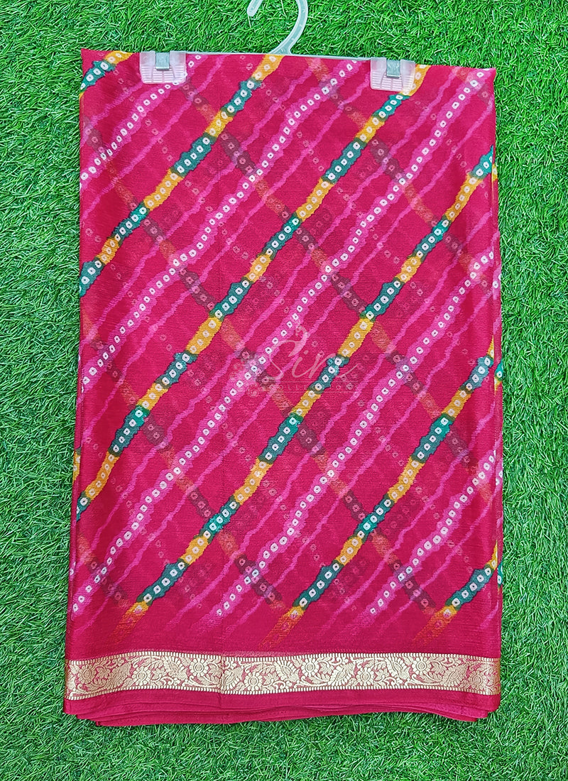 Latest Printed Chiffon Saree with Self Border