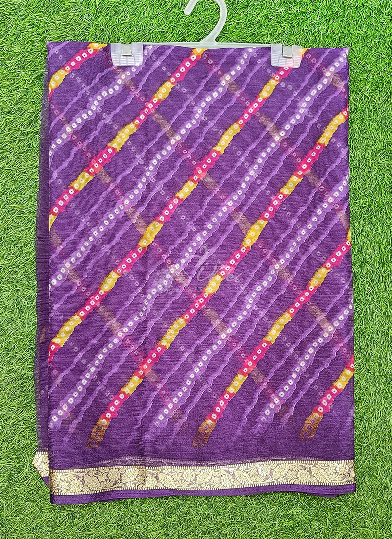 Latest Printed Chiffon Saree with Self Border