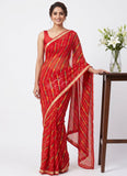 Latest Printed Chiffon Saree with Self Border