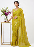 Latest Printed Chiffon Saree with Self Border