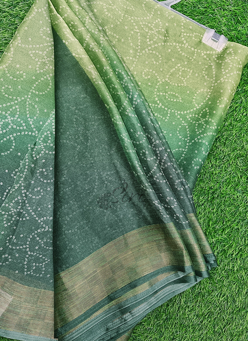 Latest Printed Chiffon Saree with Self Border