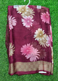 Latest Printed Chiffon Saree with Self Border