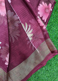 Latest Printed Chiffon Saree with Self Border