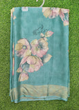 Latest Printed Chiffon Saree with Self Border