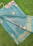 Latest Printed Chiffon Saree with Self Border