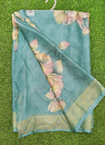 Latest Printed Chiffon Saree with Self Border