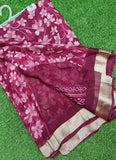 Latest Printed Chiffon Saree in Fancy Borders