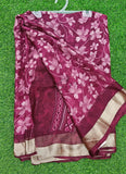 Latest Printed Chiffon Saree in Fancy Borders