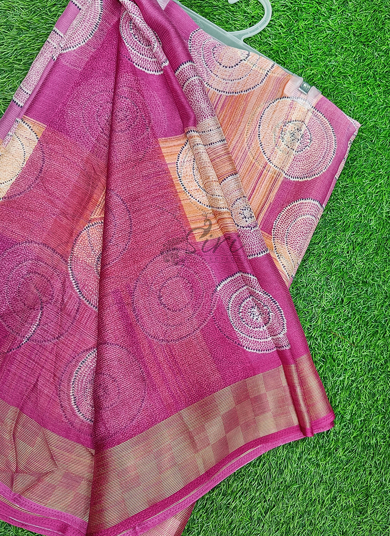 Latest Printed Chiffon Saree in Fancy Borders