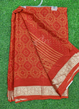 Latest Printed Fancy Chinon Crepe Saree
