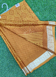 Latest Printed Fancy Chinon Crepe Saree