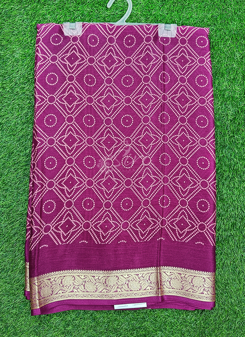 Latest Printed Fancy Chinon Crepe Saree