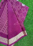 Latest Printed Fancy Chinon Crepe Saree