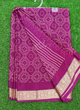 Latest Printed Fancy Chinon Crepe Saree