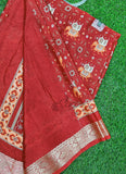 Latest Printed Fancy Chinon Crepe Saree