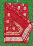 Latest Printed Fancy Chinon Crepe Saree