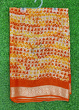 Latest Printed Fancy Chinon Crepe Saree