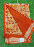 Latest Printed Fancy Chinon Crepe Saree