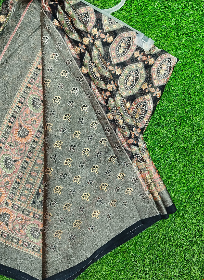 Beautiful Printed Brasso Georgette Saree