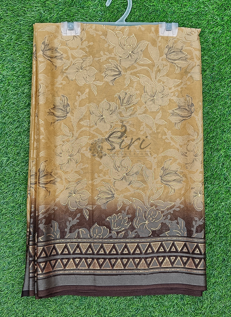 Beautiful Printed Brasso Georgette Saree