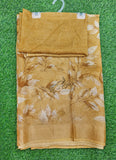 Beautiful Printed Chiffon Saree in Jute Stripes