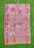 Beautiful Printed Chiffon Saree in Jute Stripes