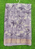 Beautiful Printed Chiffon Saree in Jute Stripes