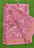 Beautiful Printed Chiffon Saree in Jute Stripes