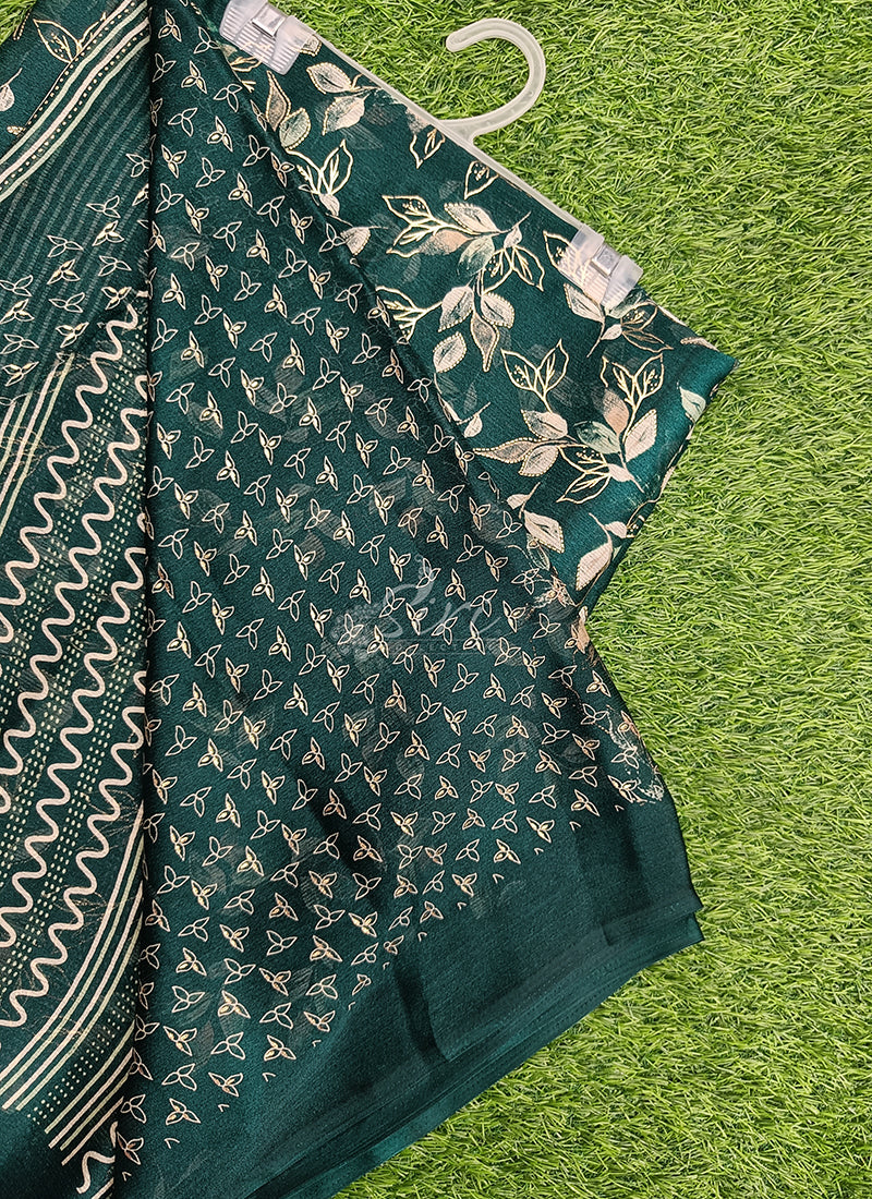Beautiful Printed Chiffon Saree in Foil Print