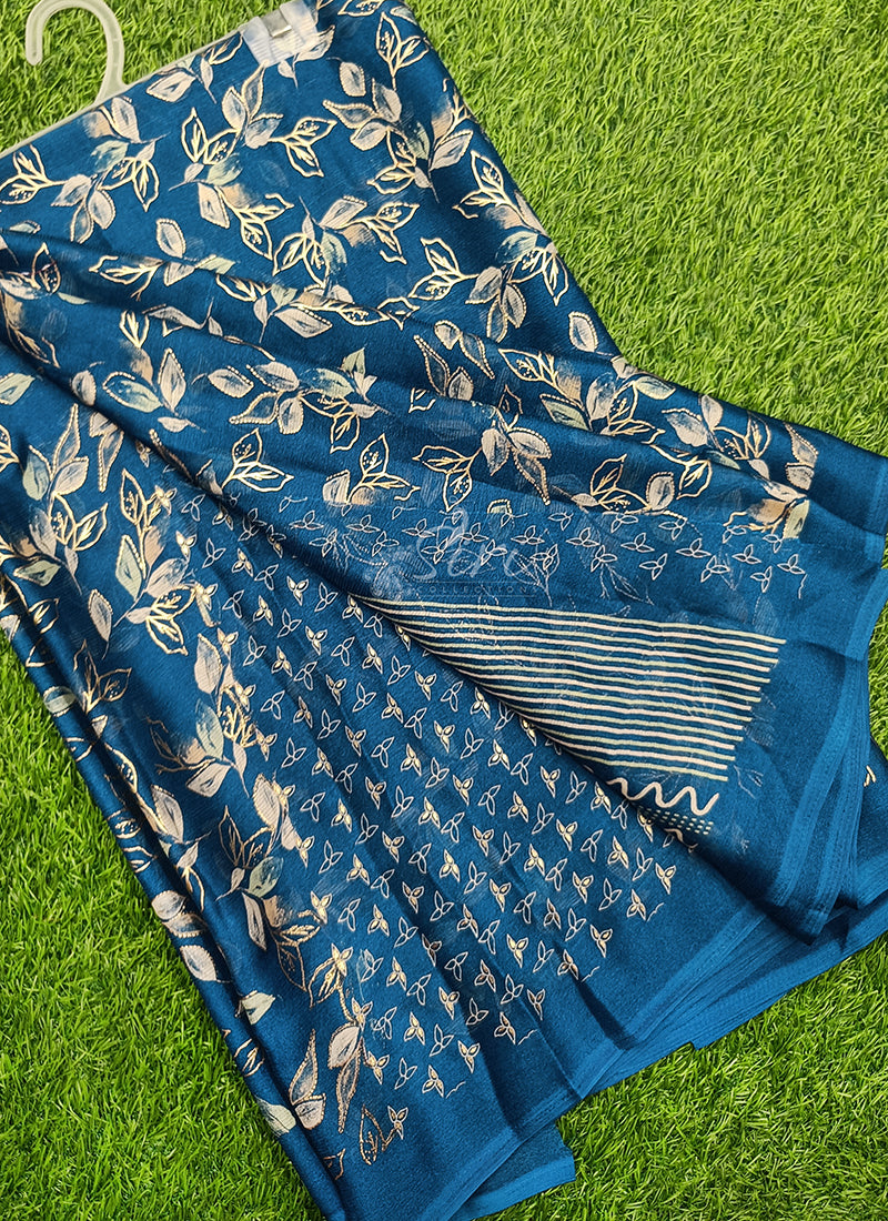 Beautiful Printed Chiffon Saree in Foil Print