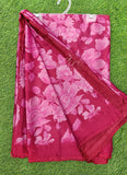 Beautiful Floral Printed Satin Chiffon Saree
