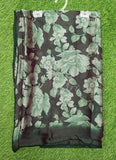 Beautiful Floral Printed Satin Chiffon Saree