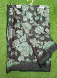 Beautiful Floral Printed Satin Chiffon Saree