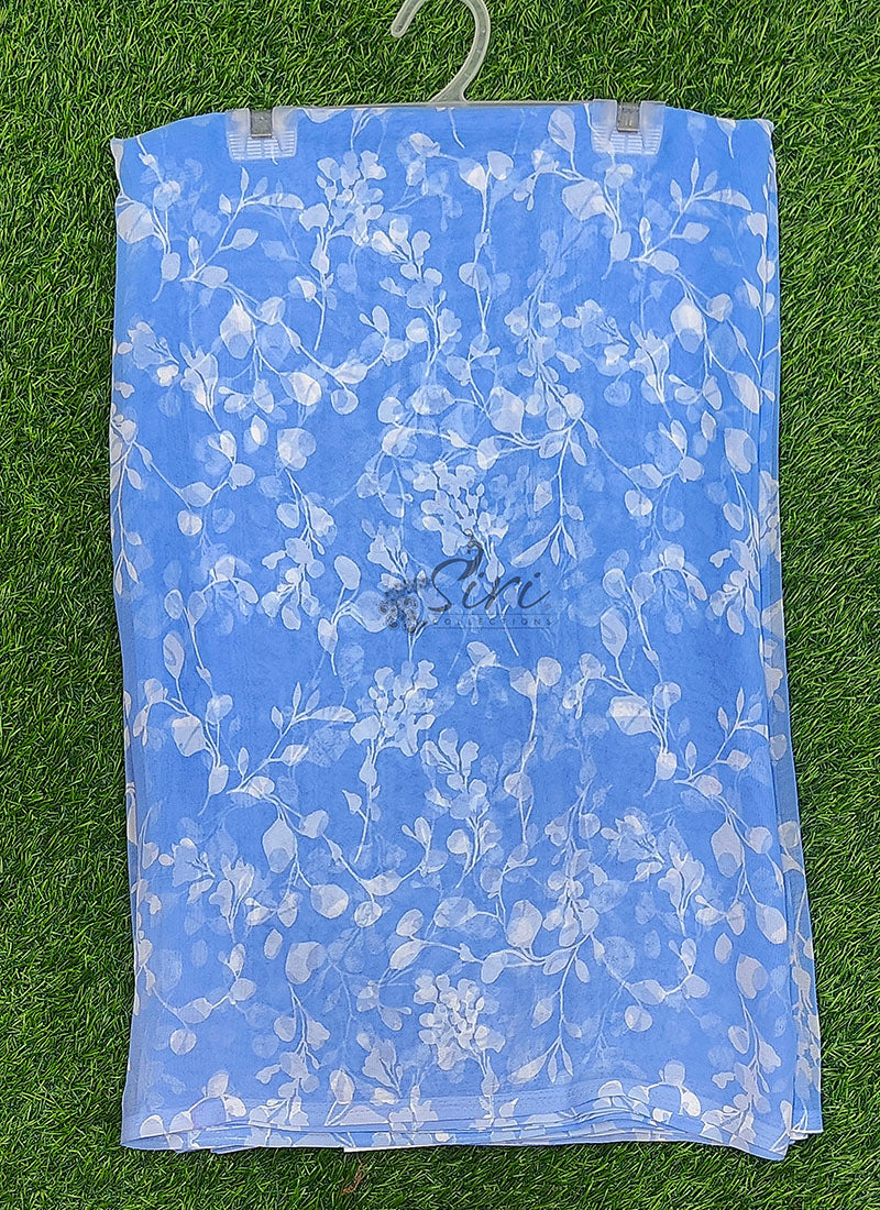 Lovely Printed Georgette Saree in Floral Design