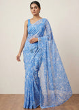 Lovely Printed Georgette Saree in Floral Design