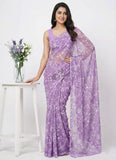 Lovely Printed Georgette Saree in Floral Design