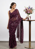 Lovely Printed Floral Georgette Saree