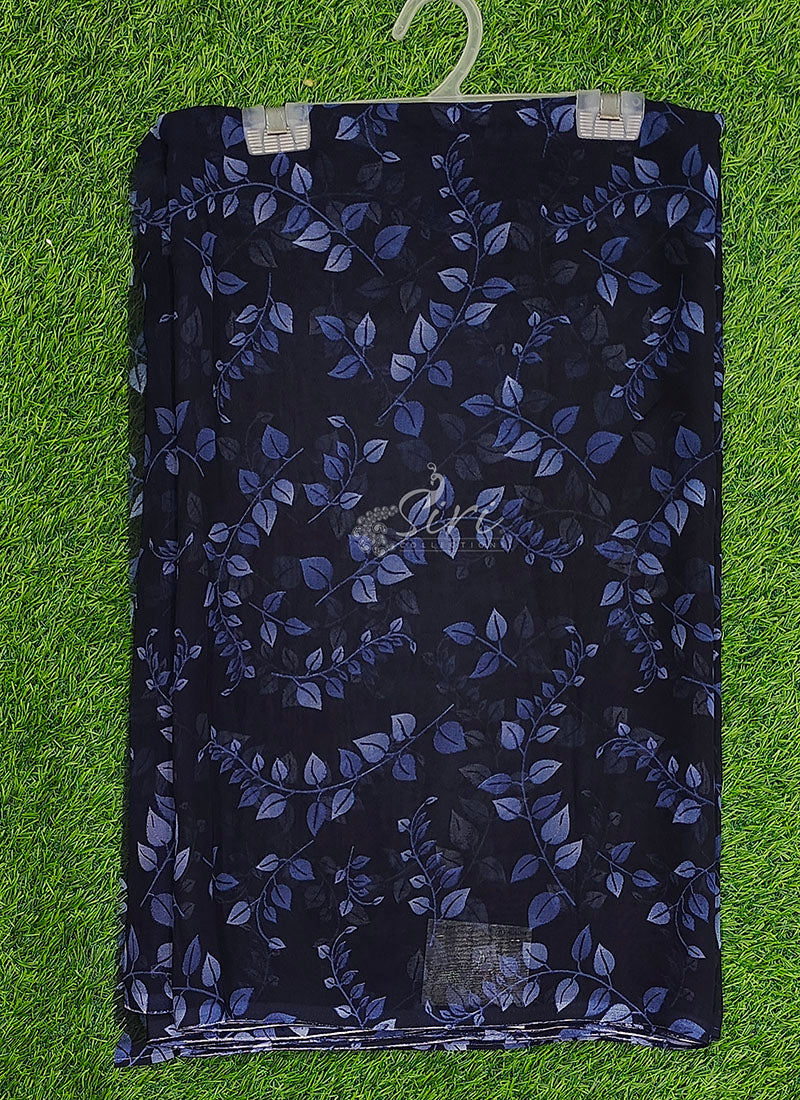 Lovely Printed Floral Georgette Saree