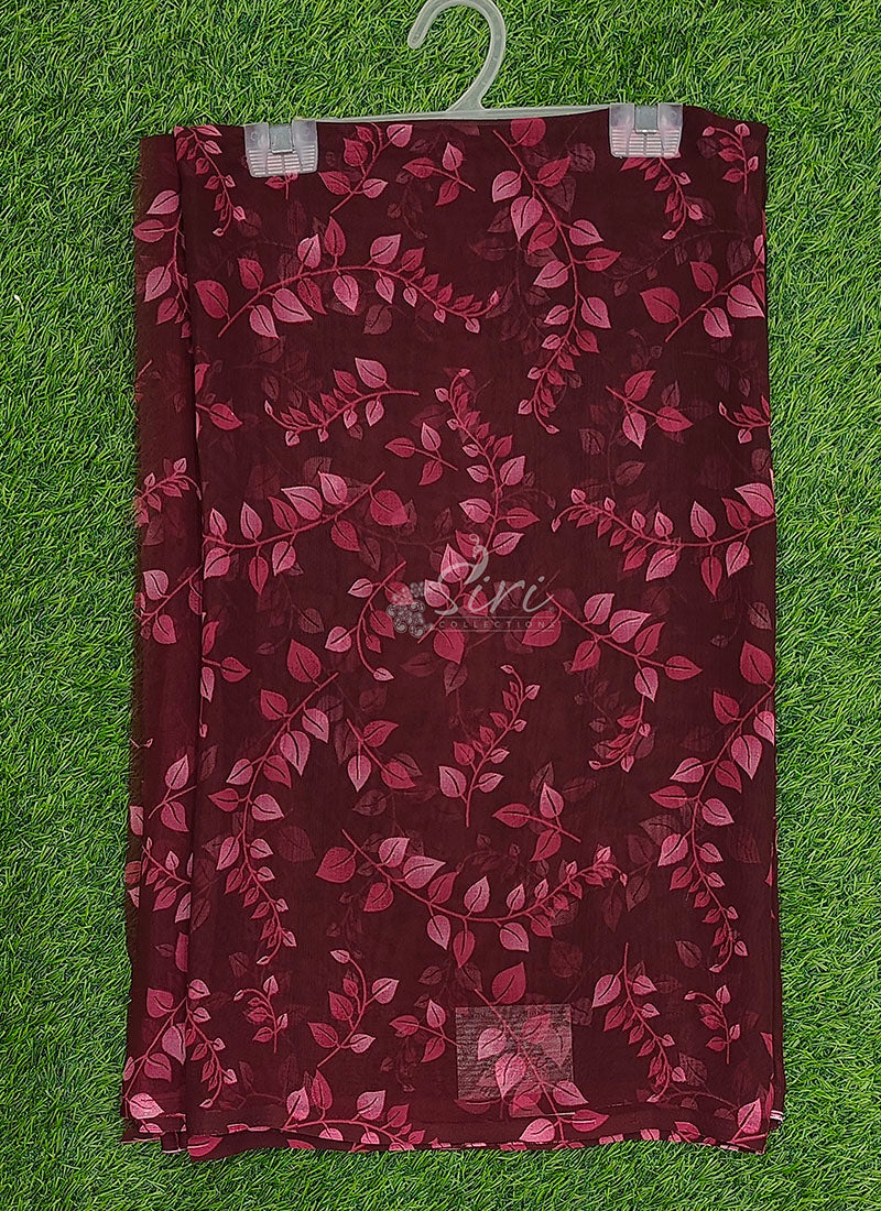 Lovely Printed Floral Georgette Saree