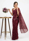 Lovely Printed Floral Georgette Saree