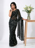 Lovely Printed Floral Georgette Saree