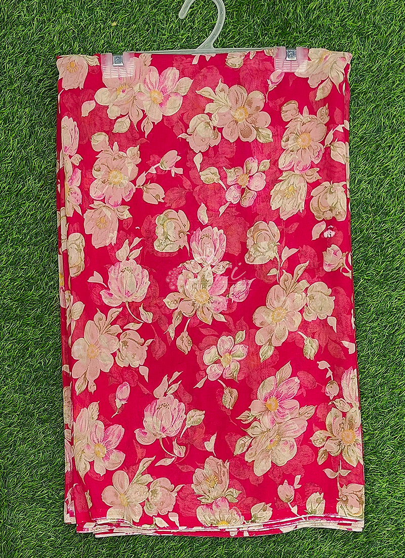 Lovely Printed Floral Georgette Saree
