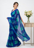 Lovely Printed Floral Georgette Saree