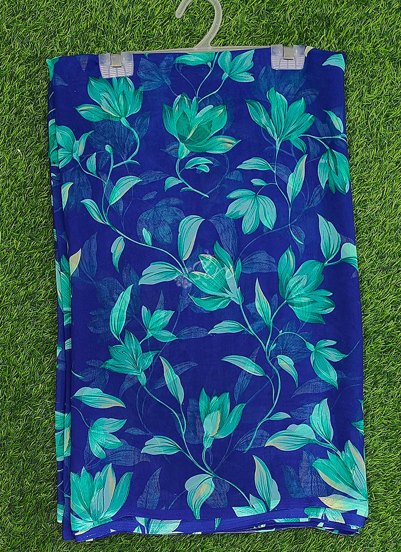 Lovely Printed Floral Georgette Saree