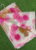 Lovely Printed Floral Georgette Saree