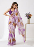 Lovely Printed Floral Georgette Saree