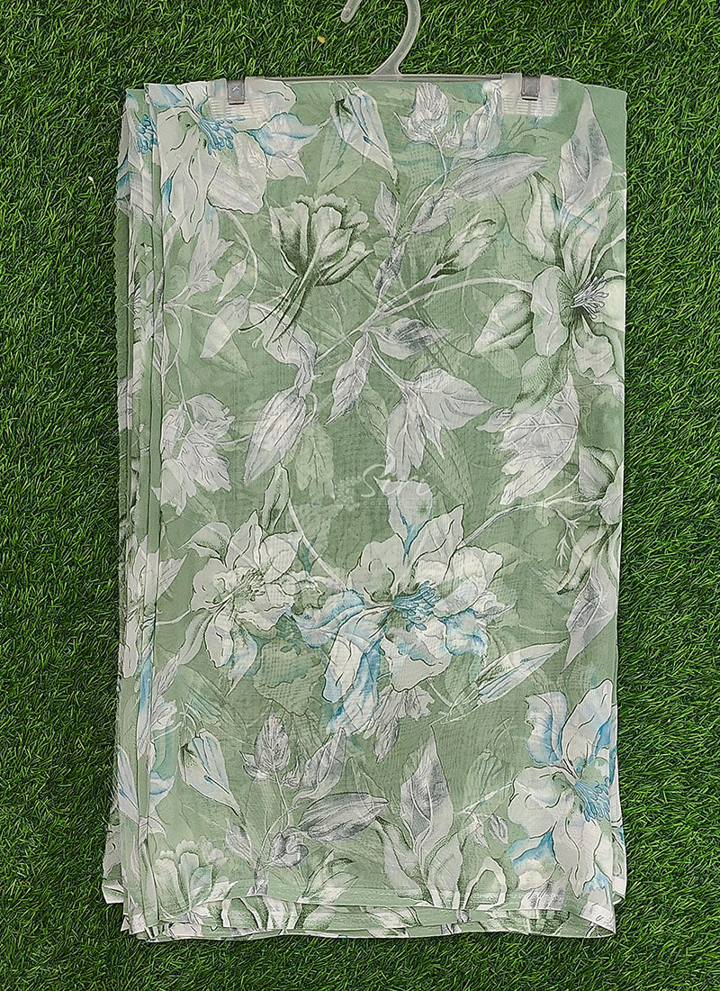 Lovely Printed Floral Georgette Saree