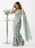 Lovely Printed Floral Georgette Saree