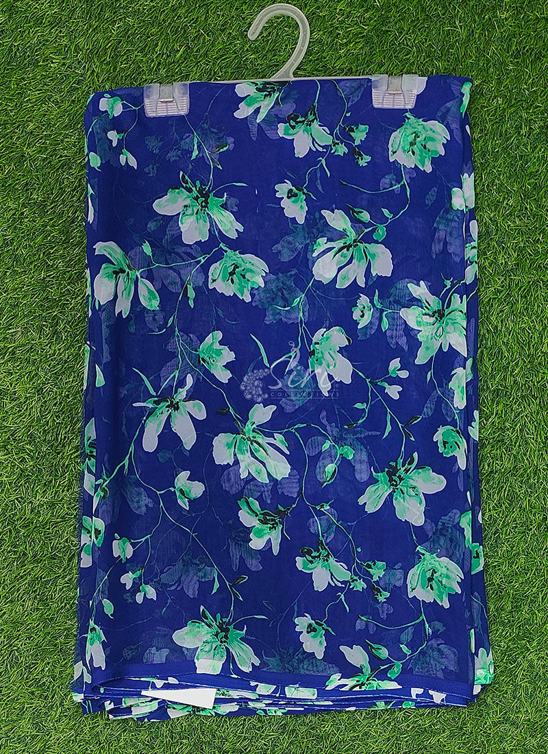 Lovely Printed Floral Georgette Saree
